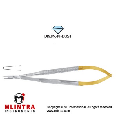 Diam-n-Dust™ Micro Needle Holder Straight - Heavy Pattern - Round Handle - With Lock Stainless Steel, 25 cm - 9 3/4"
